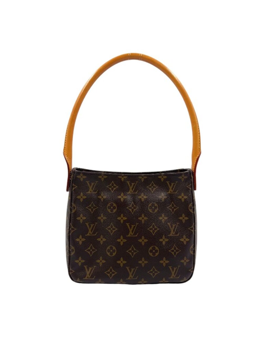 Louis Vuitton Looping Monogram Leather Brown Light Handbag Gold